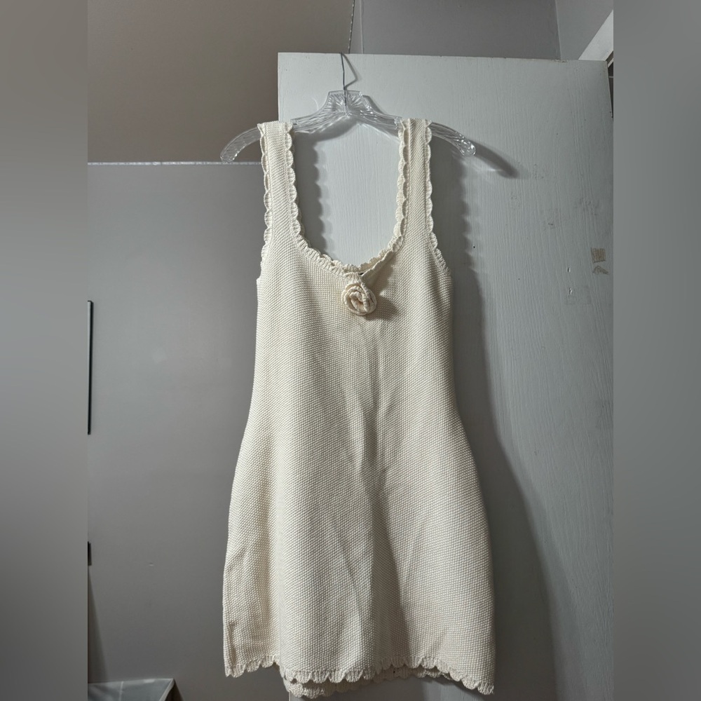 Cream Sleeveless Dress